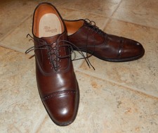 Allen Edmonds Byron Cap Toe Oxford Chili Brown Leather Dress Shoes USA 14 AAA