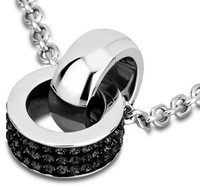 Lotus Style Damen Halskette LS1361-1/3 Strass schwarz Kette