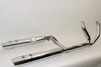 Auspuffanlage Harley Davidson FL Tourer KOMPLETT SLASH DOWN Endrohre