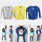 New Kids Baby Boys Girls Casual V-neck Cardigan Cotton Jacket Coat Outerwear