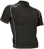 Unisex Radtrikot Rennradtrikot Bikeshirt schwarz mit weißen Nähten Größe S-XXL