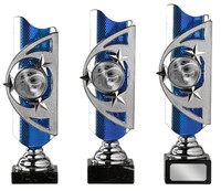 Pokal silber/blau Höhe 27cm-29cm mit Emblem und Gravur (einzeln oder als Serie)
