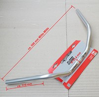 HUMPERT ERGOTECH LENKER - CRUISER ALU - 590 MM Ø 25,4 MM 76 GRAD SILBER