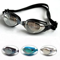 Professionelle Anti-Nebel/ UV Schwimmbrille Brillen Schwarz Silikon Training