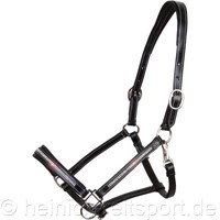 ~ Heinick Qualitäts Lederhalfter RIU Schwarz ~ Warmblut Full Stallhalfter Leder
