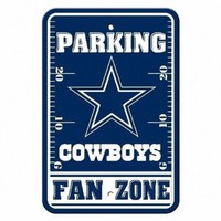 Dallas Cowboys Team Parking Sign 12" x 18"