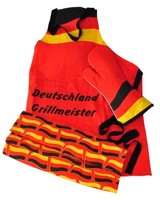 GRILLSET HANDSCHUH SCHÜRZE HANDTUCH DEUTSCHLAND DFB UVP 19,95 € EM Frankreich