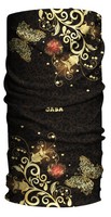 JABA Multifunktionstuch GOLDEN BUTTERFLY, schwarz, Polyester, one size