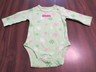 (1) Carter's 'JUST ONE YOU' 3 Month Body Suit One Pc Outfit Long Sleeve EUC