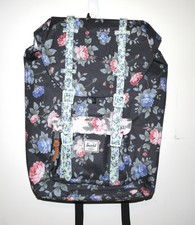 HERSCHEL SUPPLY CO LITTLE AMERICA MID BACKPACK BLACK FLORAL MSRP $100 NEW w/TAG!