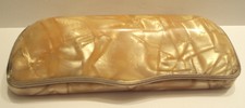 Vintage Bulgarian Rare Beige Celluloid Hard Case For Eyeglasses 1950/60's # 511