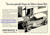 Chevrolet 6 Cabriolet Reklame 1931 Werbung ad advertising General Motors +