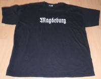 1. FC Magdeburg   -   Schwarzes T-Shirt  -  Schriftzug   -   Größe : XXL