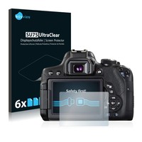 6x Savvies Displayschutzfolie für Canon EOS 750D Schutzfolie Klar