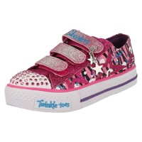 MÄDCHEN TWINKLETOES SKECHERS KLETTVERSCHLUSS TURNSCHUHE KINDER GLITZER N GLITZ