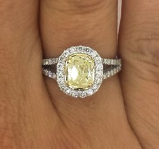 Colored diamond engagement ring sets