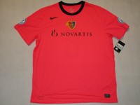 Nike FC BASEL Trikot Jersey Camiseta Maglia Maillot NEON PINK 11/12 Huggel  XXL