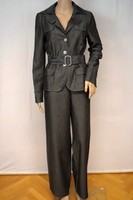 Leinen & Viskose COMMA, Sommeranzug Gr. 36/38 Grau Jacke & Hose Marken Mode