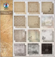 URSUS Vintage Paper Pack 24 Blatt beidseitig 30,5x30,5cm Scrapbook Papier