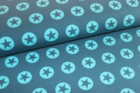 Retro Sterne Sommersweat Frech Terry petrol nähen Pumphose 