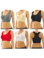 Sport BH Comfort Unterwäsche Top Bustiers Shirt Bra Büstenhalter Damen 9442