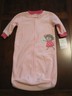 New NWT Carter Pink Monkey Heart Fleece Blanket Sleep Bag Sack 0-9 months Twin