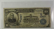 1902 Date Back $10 National Currency Banknote Cohoes New York Charter # E 1347