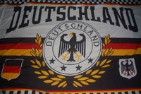 Riesen große XXL Deutschland Lorbeerkranz 4 Sterne  Fan Flagge 150 x 250 cm
