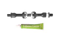 Hohlachse für Hinterradnabe 145 x 10 mm , 1 Tube 5 g. Fett Weldtite . A HR 15