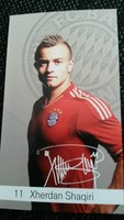 Autogramm karte FC BAYERN MÜNCHEN - XHERDAN SHAQIRI 2012/2013