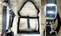 Starkes Leder Kaltblut Halfter 4cm breit, massive Beschläge, weich unterlegt,neu