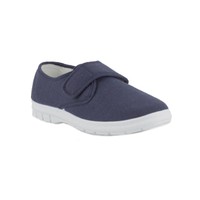 Hobos Mens Side Velcro Canvas Shoe in Blue - Sizes 5,6,7,8,9,10,11,12