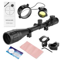 Rot/Grün 6-24x50AOEG Jäger Luftgewehr Zielfernrohr Mil Dot Riflescope +Montagen