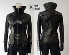 Fashion Unisex Punk Kera Streampunk Visual Kei Gothic short Fashion Jacket Coat 