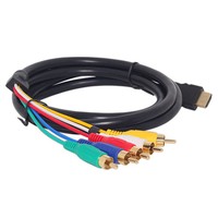 1.5M HDMI Stecker auf 5 RCA Audio Video AV Konvert Adapter Kabel für HDTV 1080P