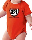 MOTOCROSS BABY NUMBER PLATE ONE PIECE SHIRT INFANT MX JUST RIDE KTM SX ORANGE