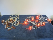 LIGHTED 10 STRING PARTY PATIO RV CAMPING LIGHTS FLAMINGOS  BIRDS PINK VINTAGE