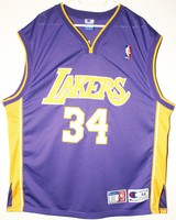 Champion NBA Basketball Los Angeles Lakers #34 O'Neal Authentic Trikot/Jersey L