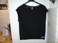 OPUS trendy Bluse / Shirt 36 Dunkelblau Gummizug im Saum knitterfrei   NEU