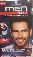 Schwarzkopf Men Perfect Anti-Grau Tönungs Gel Stufe 2, 80 Natur Schwarzbraun 