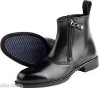 Jodhpur Classic" Stiefelette, Leder schwarz, Elastikeinsatz  Reisverschluss USG