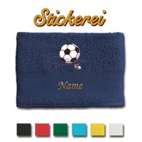Handtuch Duschtuch Badetuch bestickt Stickerei Fussball Fußball + Name