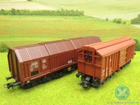 Fleischmann Roco H0 Schwenkdachwagen und Teleskophaubenwagen DB (CR) F0747