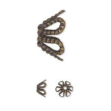 100 Antique Gold Filigree Bell Bead Caps 7Mm