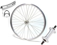 Schürmann 28 Zoll Vorderrad Fahrrad Laufrad V-Profil Hohlkammer Alu silber Neu!