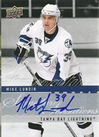 Mike Lundin Upper Deck 2008/09 Series 2 Autograph Tampa Bay Lightning
