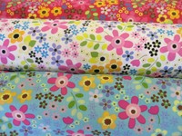 Funky Summer Hippy Flowers 100% Cotton Poplin Printed Fabric. 3 Colours!