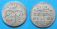 ! PREUSSEN BRANDENBURG SILBER 1/24 TALER 1756 A vz-unz aunc BERLIN Friedrich II.