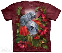 The Mountain T-Shirt Vogel Vögel Graupapagei Paar S - 3XL