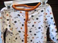 NWT/BABY WORKS UNISEX HALLOWEEN 0-3 Mos/BOO/Footed Sleeper/Brand New/COLORFUL!